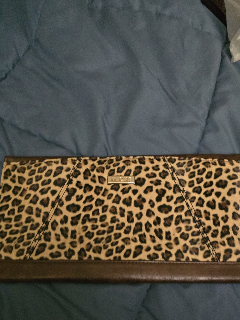 MICHE Leopard-Print Purde Covrr with Brown Trim